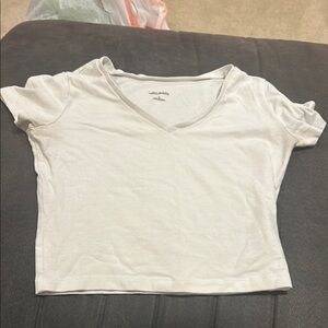 Wild Fable White Plain Crop